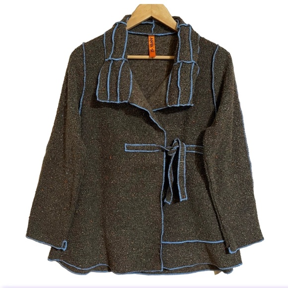 ANYA SF wrap‎ jacket Sweater - Picture 1 of 16